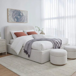 Boucle Storage Ottoman 2